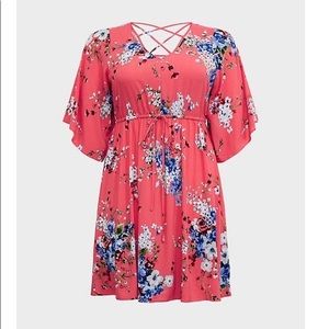 Torrid Coral Flowy Dress